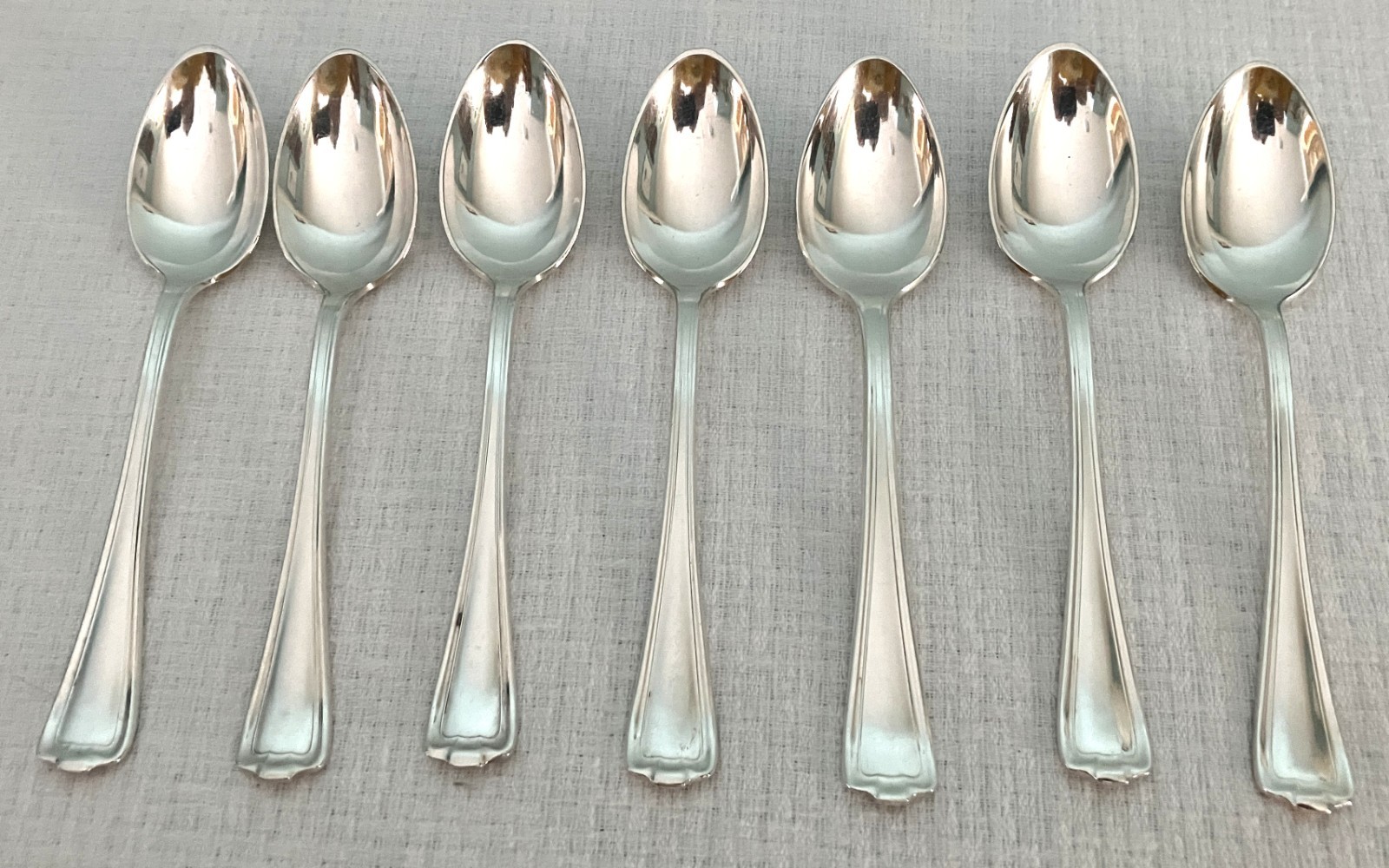 🔴7 Vintage International Silver 1847 Rogers Silverplate Tea Spoons Cromwell