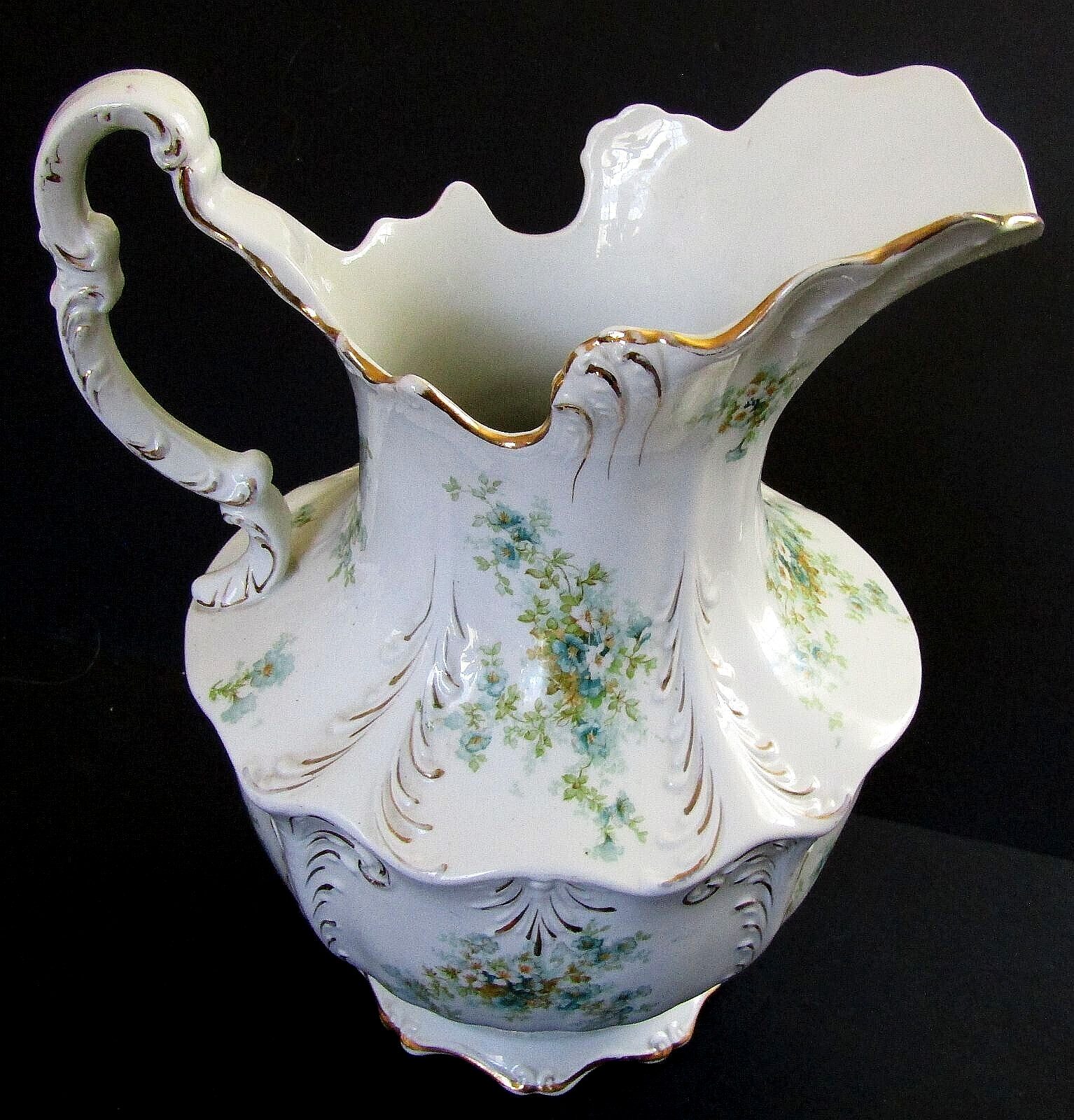 Antique GOODWIN POTTERY Large Wash Stand Pitcher #8814 E Liverpool OH