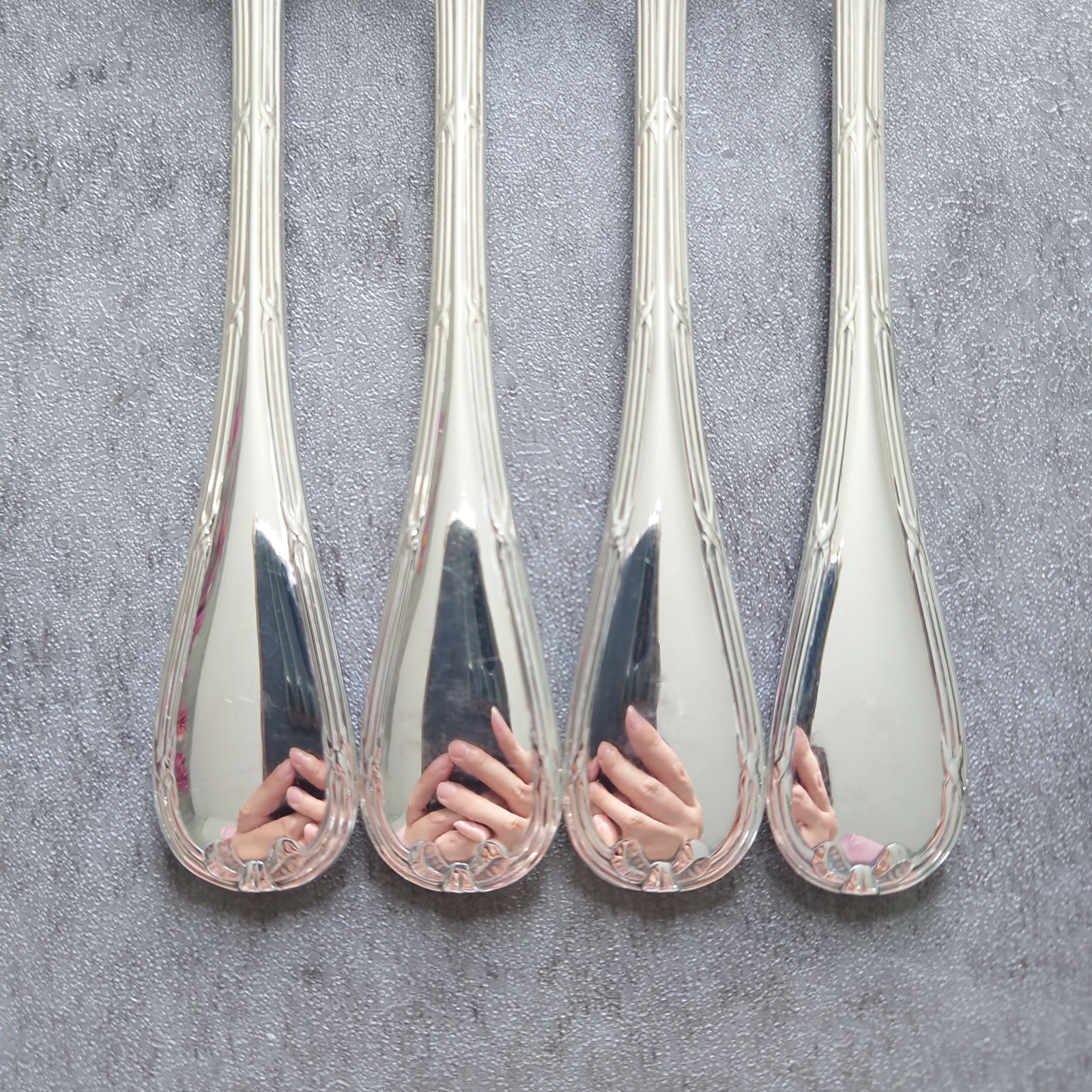 Christofle Rubans Silverplate Flatware Cake Fork 4pcs Excellent