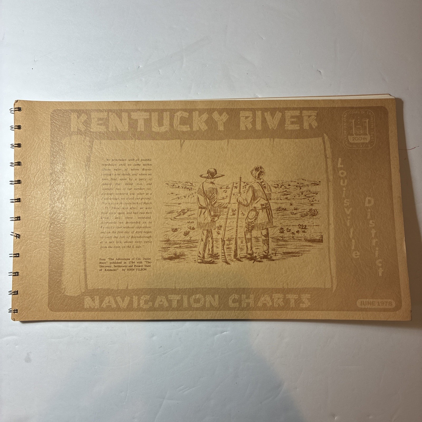 Vintage Kentucky River Navigation Chart US Army Corps Of Engineers 1978