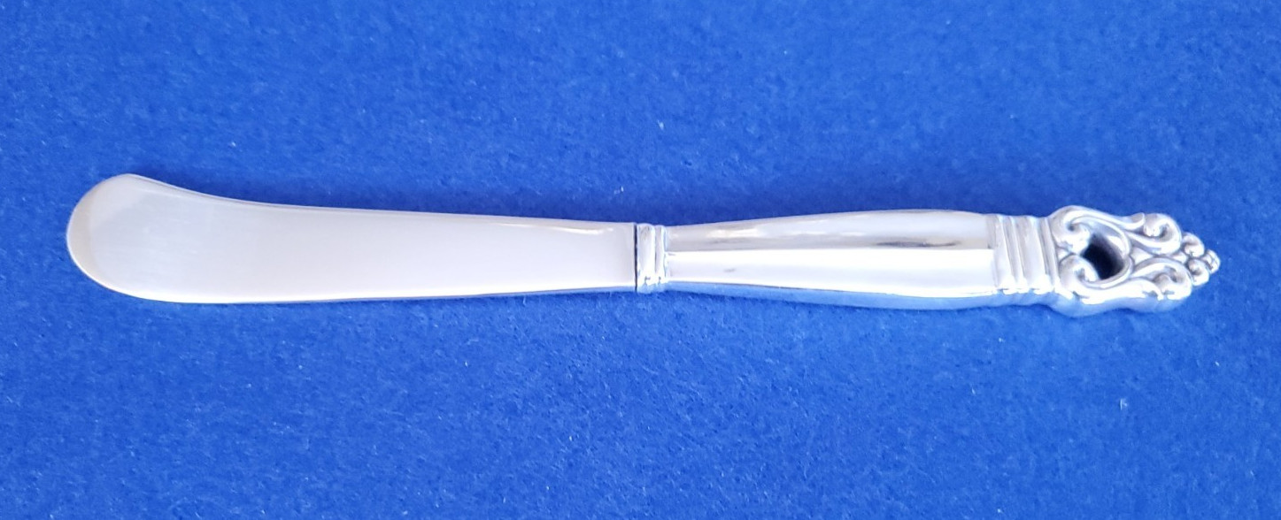 International Royal Danish Sterling Hollow Handle Paddle Butter Spreader Solid