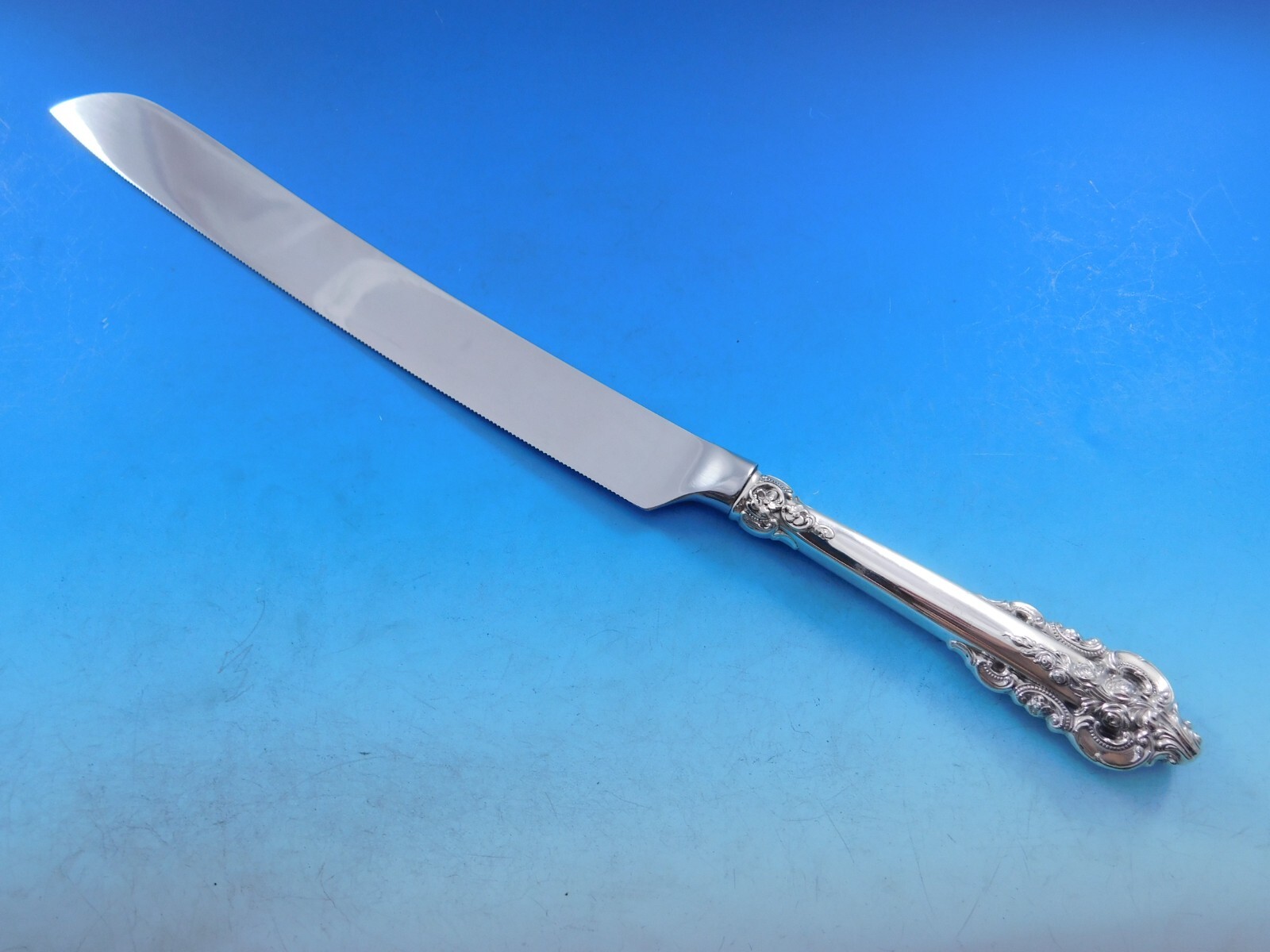 Grande Baroque by Wallace Sterling Silver Wedding Cake Knife HHWS 12 1/2″ Custom