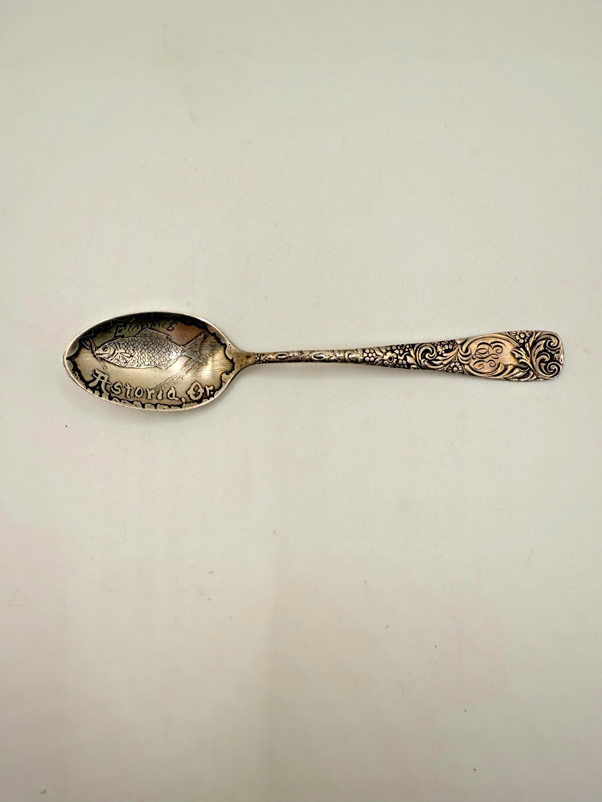 STERLING SILVER ASTORIA OREGON FISH 4″ SOUVENIR SPOON 7.17 GRAMS