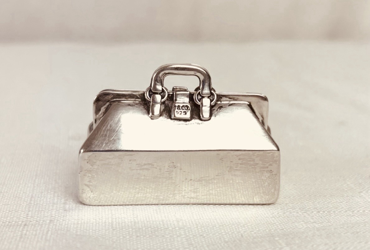 RARE Tiffany & Co Sterling Silver Doctor Bag Pill Box Trinket Purse 48g SET OF 4