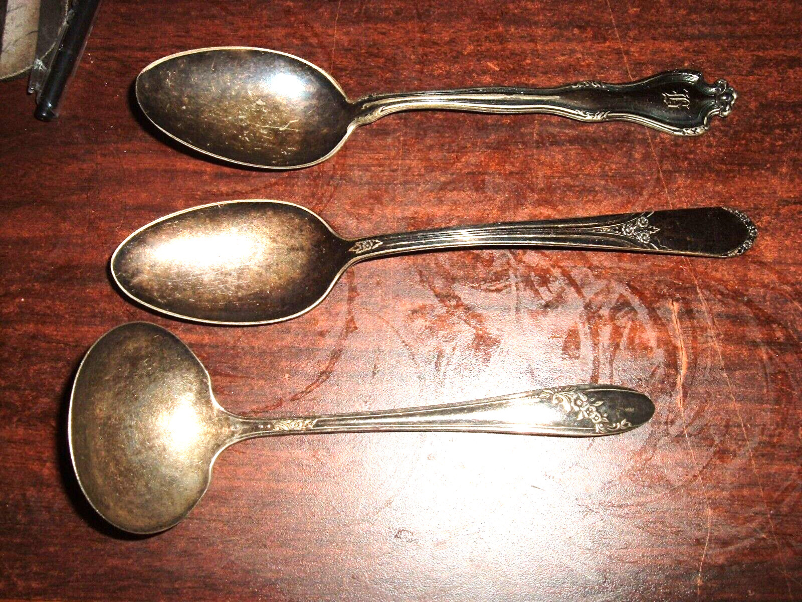 1847 Rogers Bros & wm rogers Serving Spoon & tudor oneida ladle 3 items