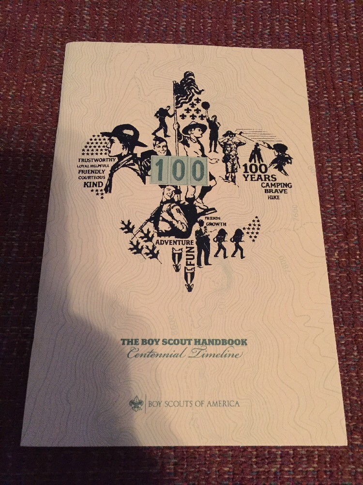 THE BOY SCOUT HANDBOOK – CENTENNIAL TIMELINE – 100 YEARS OF SCOUTING – NEW