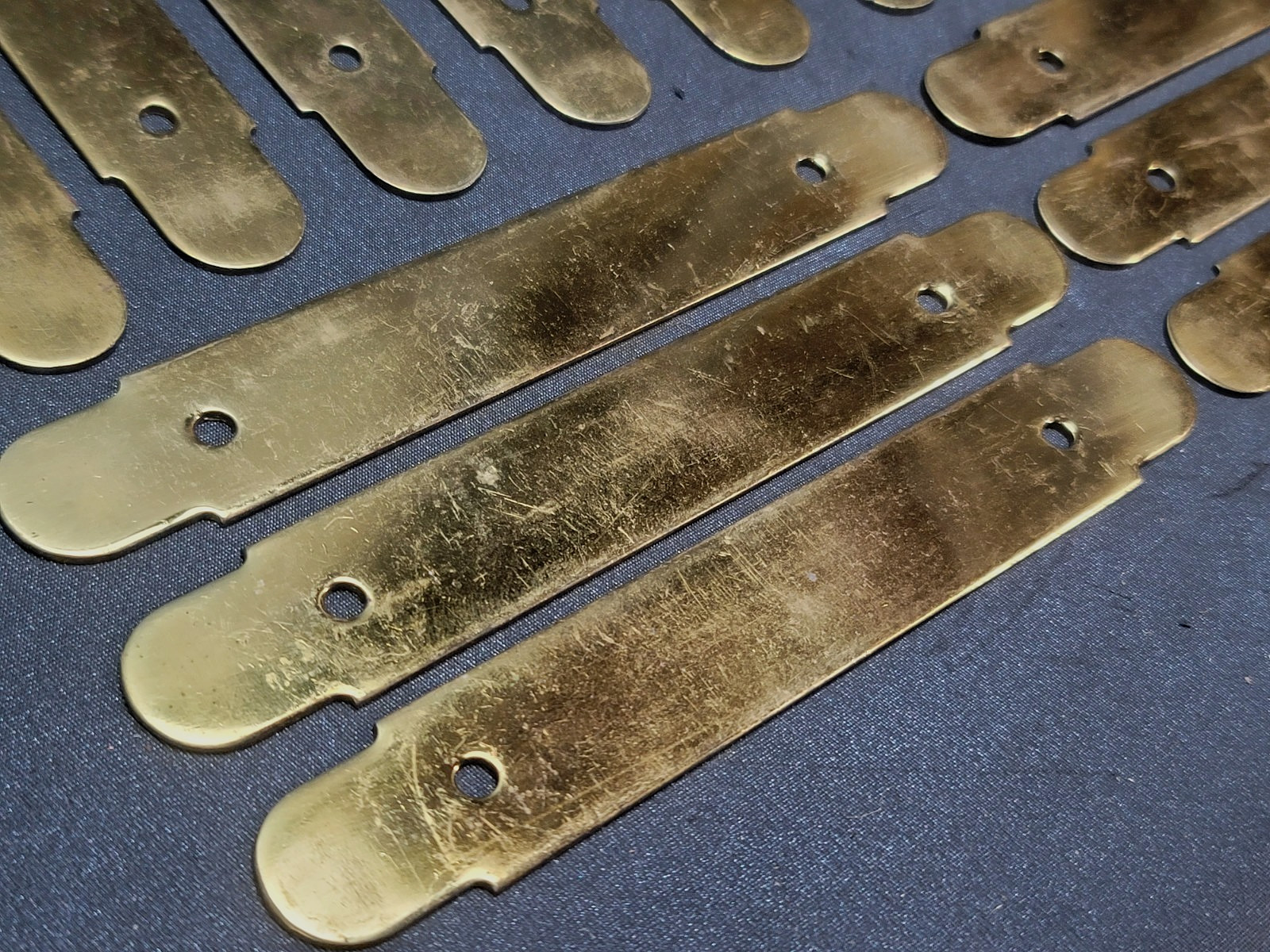 27 Vintage Solid Brass Door Push Plates