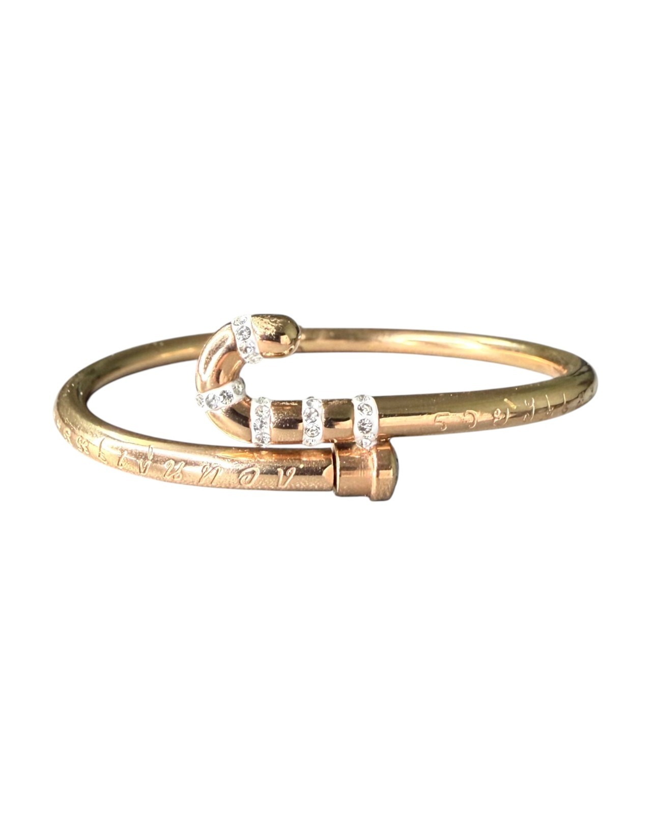 Magic Staff Bangle (Rose Gold), Infinite Wealth, LP Maha Sila, Luck
