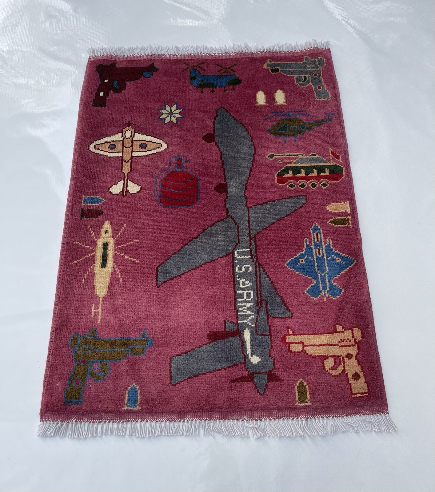 #409 War rug Afghan War Rug Wool Rug Beautifully Made Small War Rug 83x61cm
