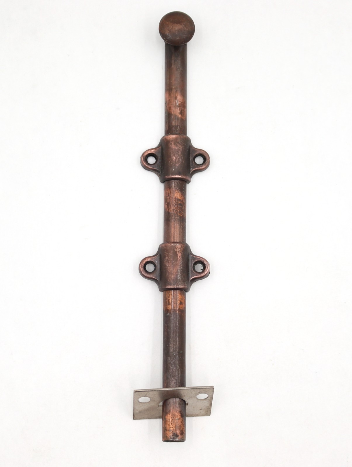 Vintage 9 in. Japanned Steel Surface Door Bolt