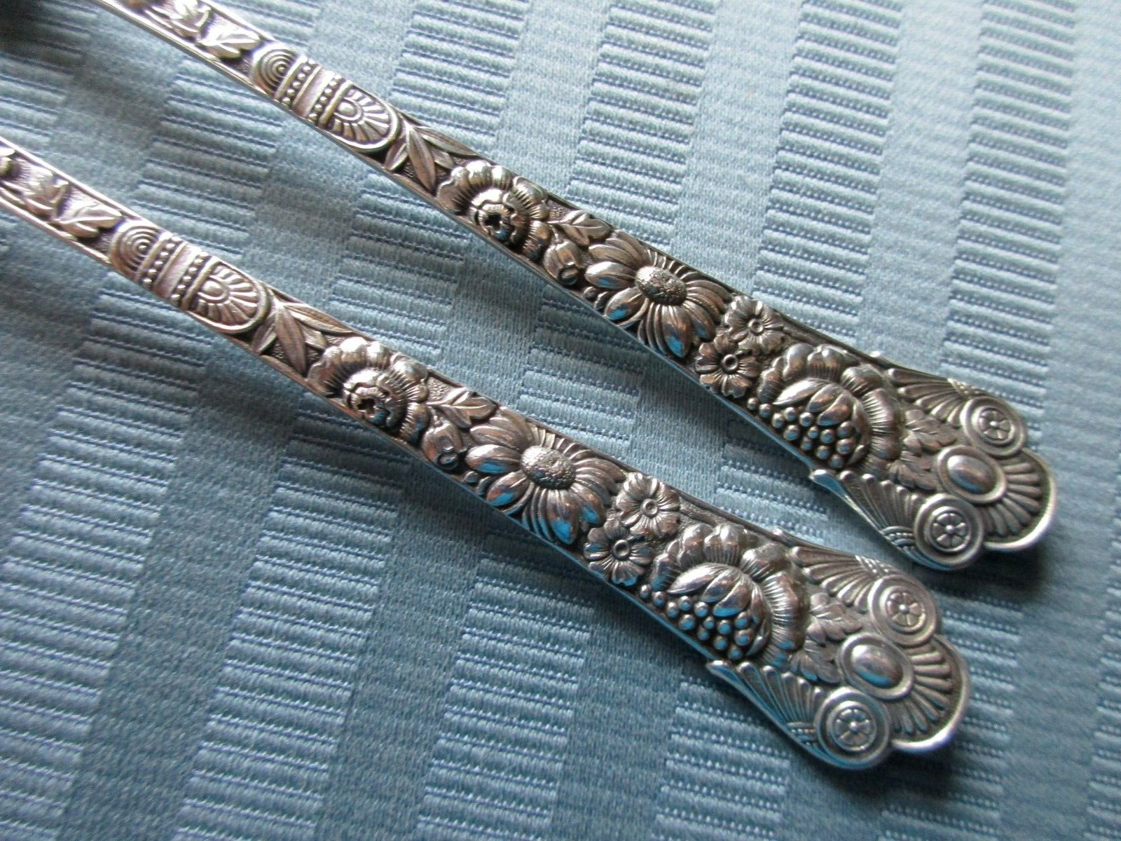 GORHAM CLUNY Cocktail Forks TWO 1880 STERLING SILVER .925 OYSTER Fork