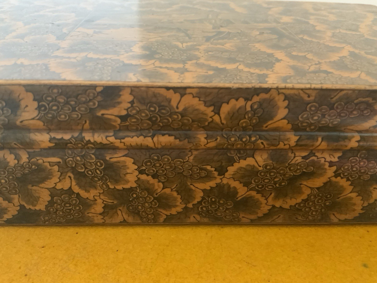 Antique Regency Mauchline Ware Work Box Invisible Hinge Signed C Stiven c1810