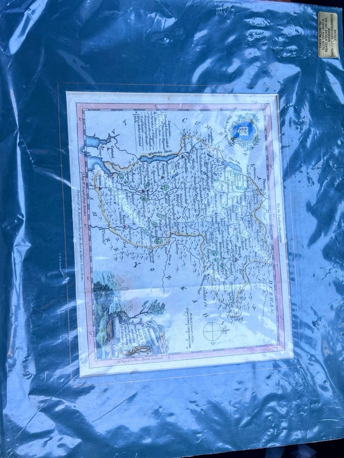 Antique Map verified Thomas Kitchin 18th Century Hand Coloured Collectors Map