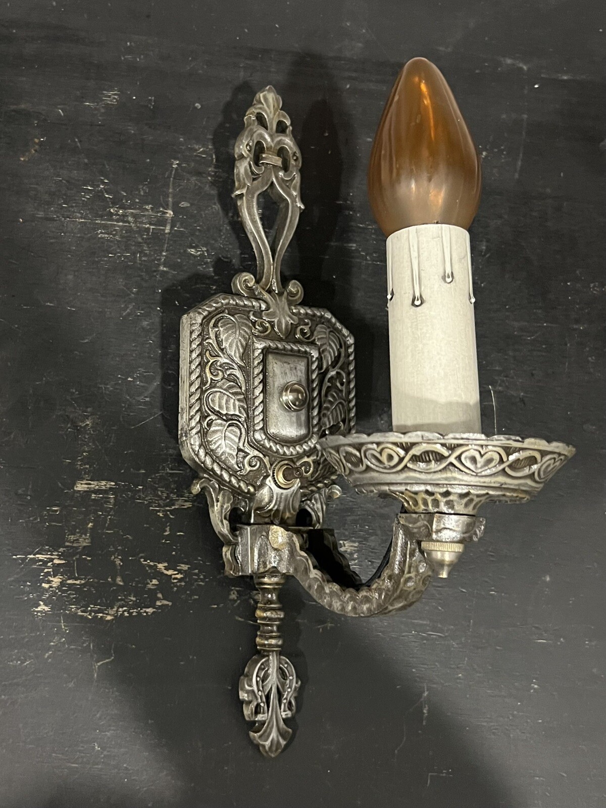 Three Highly Detailed Moe Bridges Sconces Nickel Rewired RARE 53B
