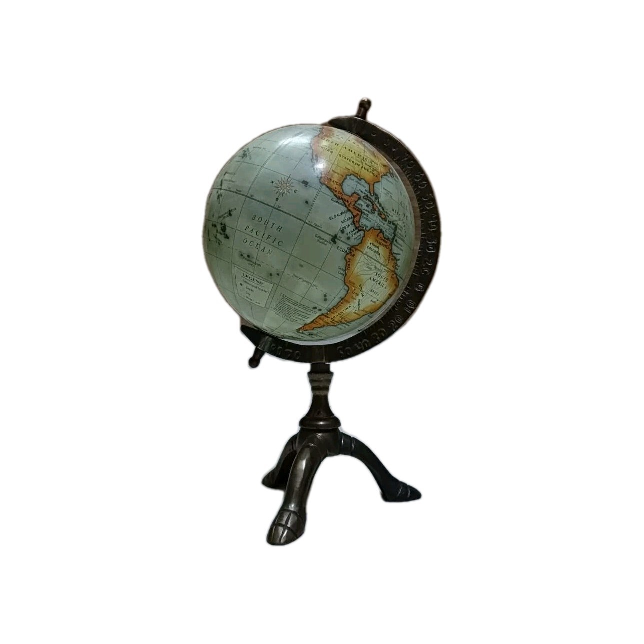 Antique Brass Terrestrial World Globe & map Nautical Desktop Unique 13 Inches.