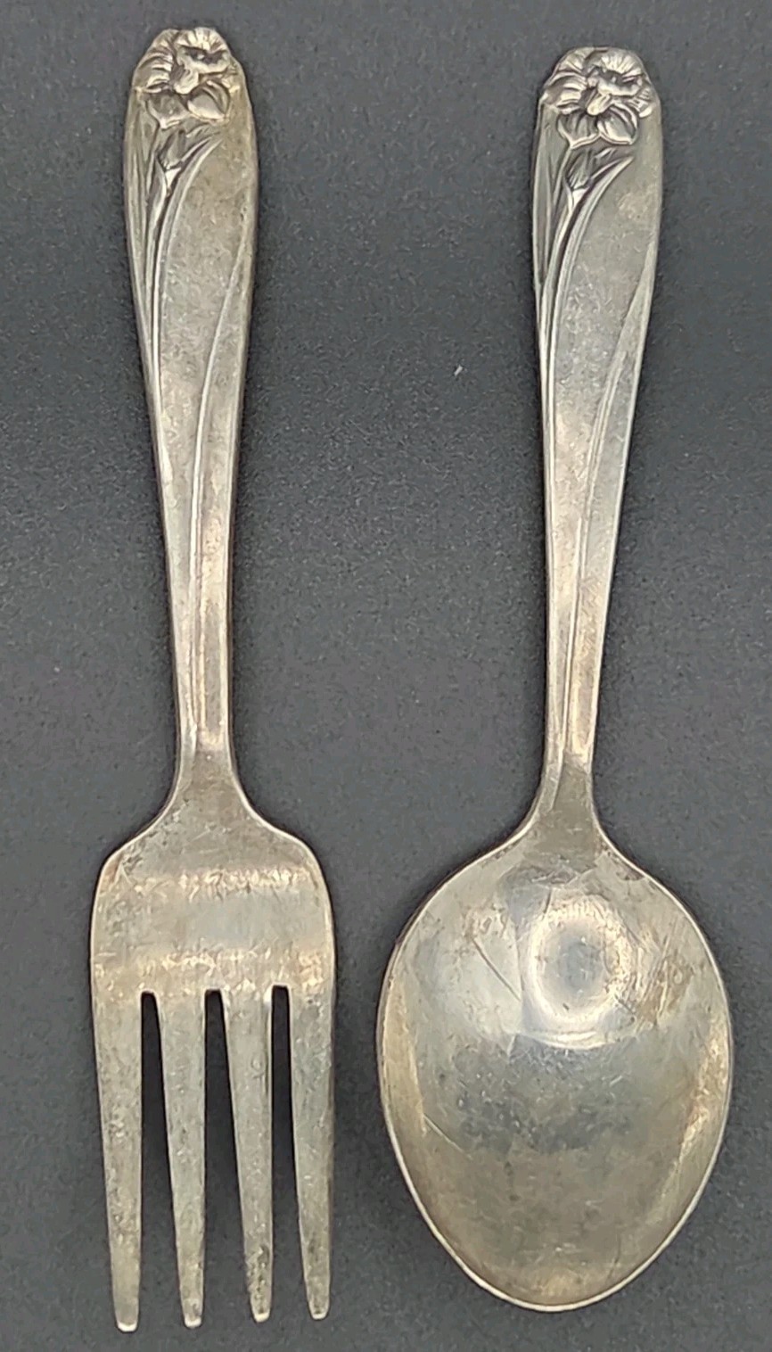 1847 Rogers Bros Daffodil 1950 Fork & Spoon Silve Plate Vintage