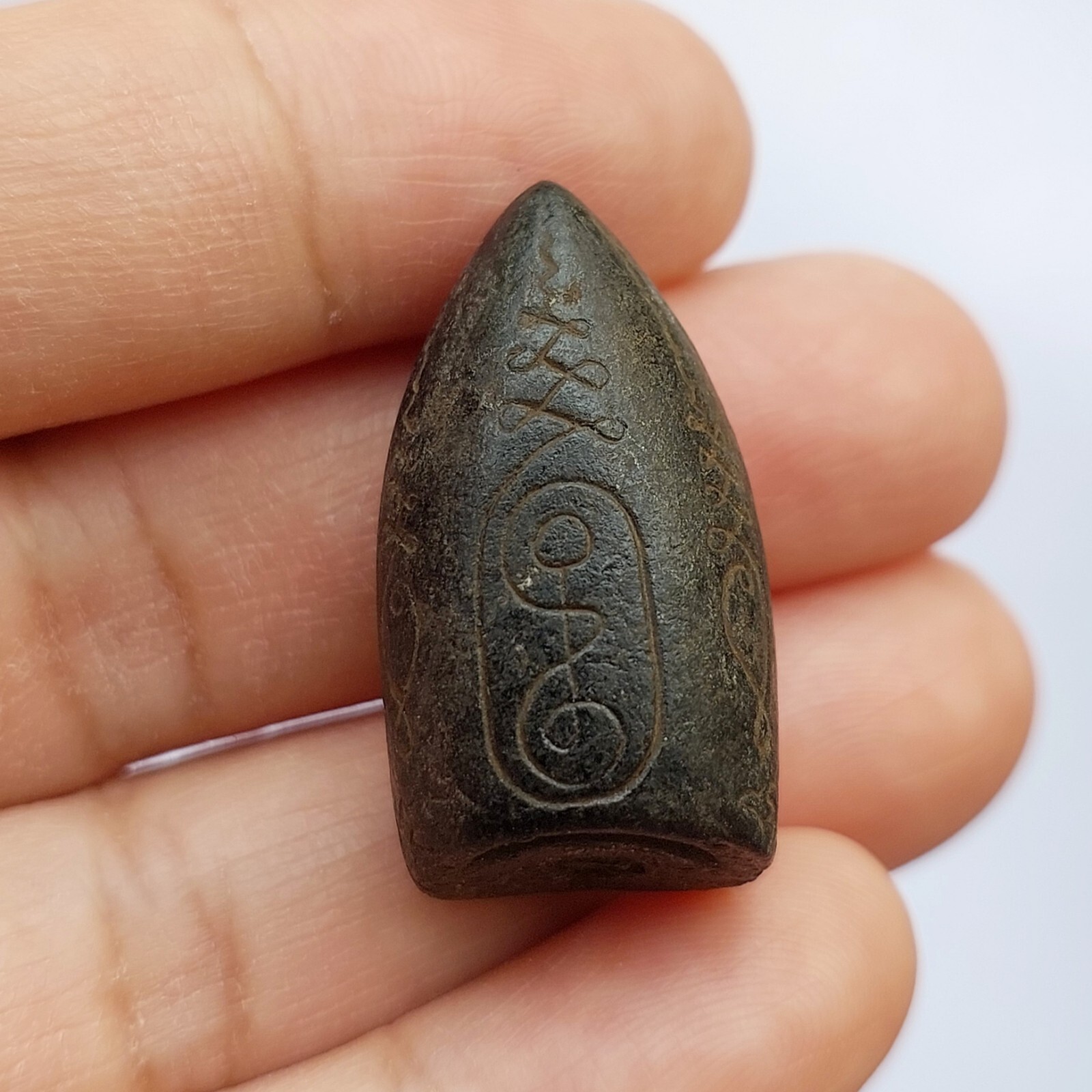 Buddha Phra Kring Khong Takhian Old Thai Amulet 22nd-23rd Buddhist Century