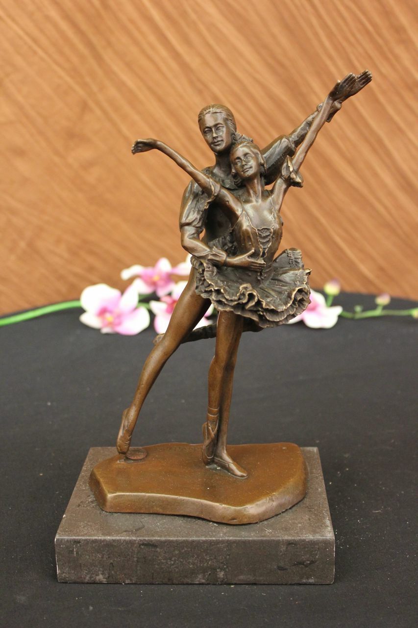 Dancing Lovers 12″ High Accent 100% Solid Bronze Sculpture Home Decoration decor
