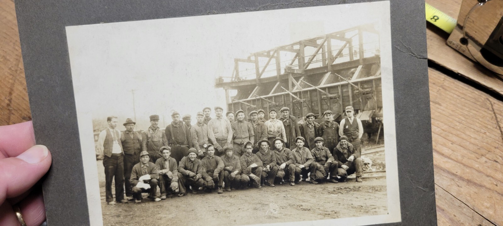 Rare Old Gibson Mine Baker PA Coal Miners Cabinet Photo Schuylkill County