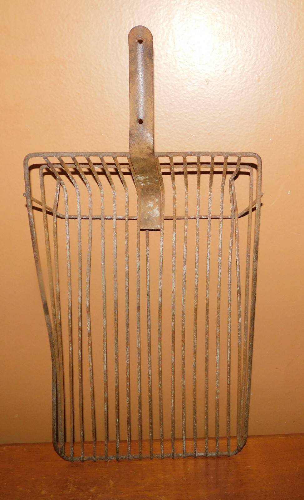 Primitive Metal Wired Corn Coal Potato Farm Barn Rustic Shovel Head Only Scoop
