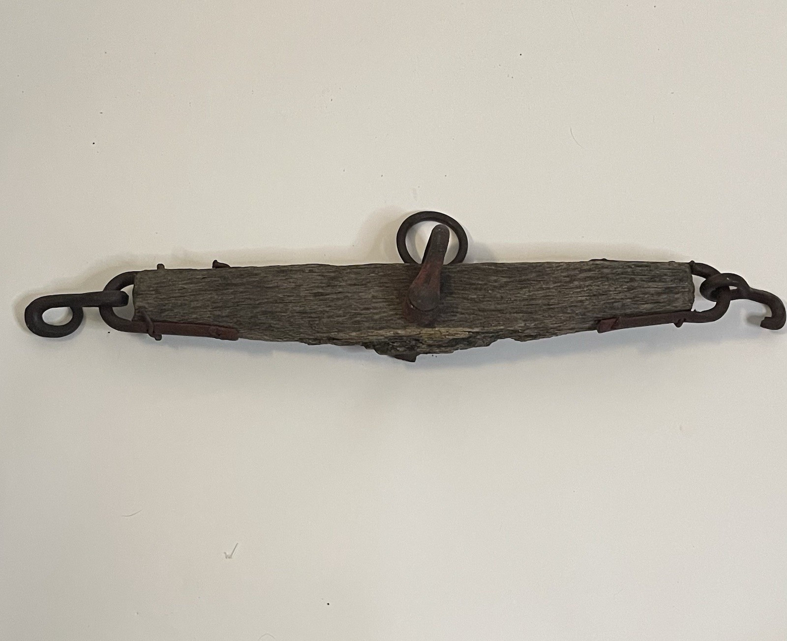 Antique Horse Harness Single Tree Primitive Rustic Western Farmhouse Wall Decor