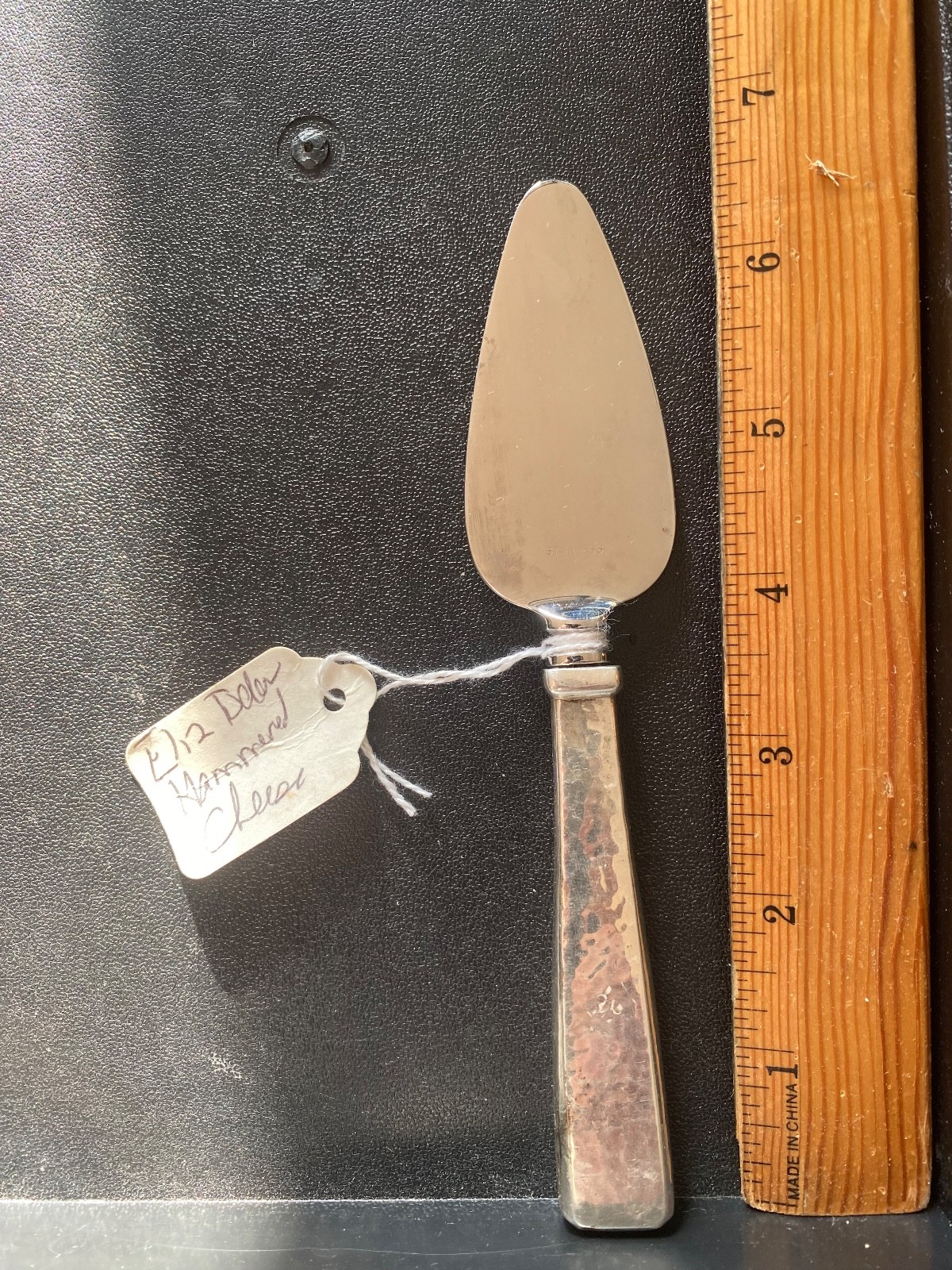 Schofield Elizabeth Tudor Hammered Sterling Silver CHEESE KNIFE no monograms