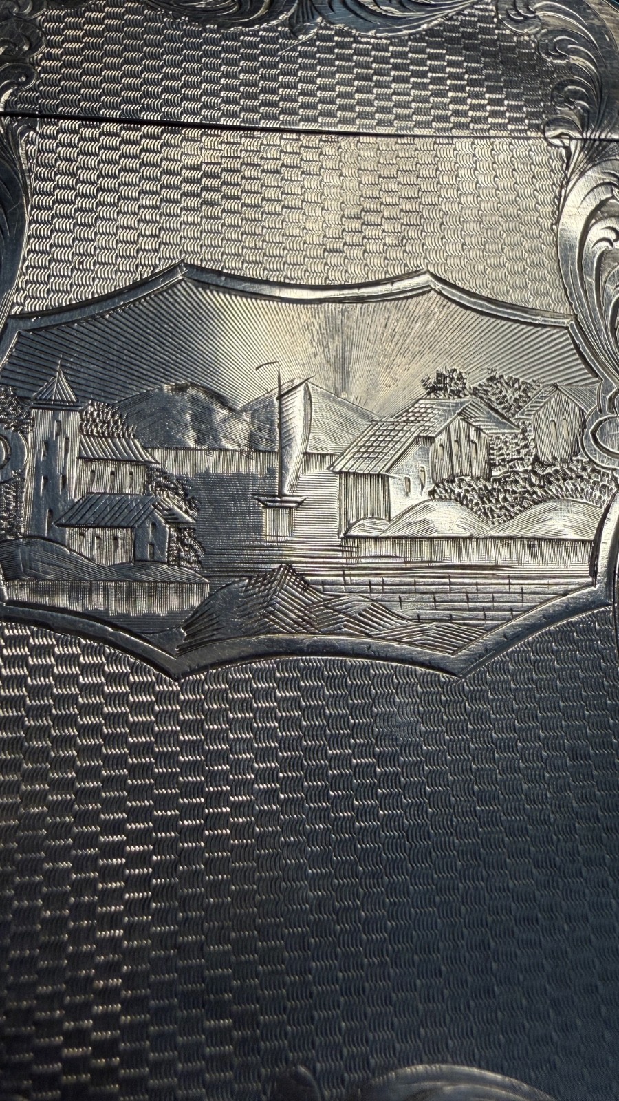 Victorian American Coin Silver Calling Card Case