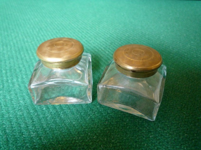 Pair of Writing Slope Ink Pots