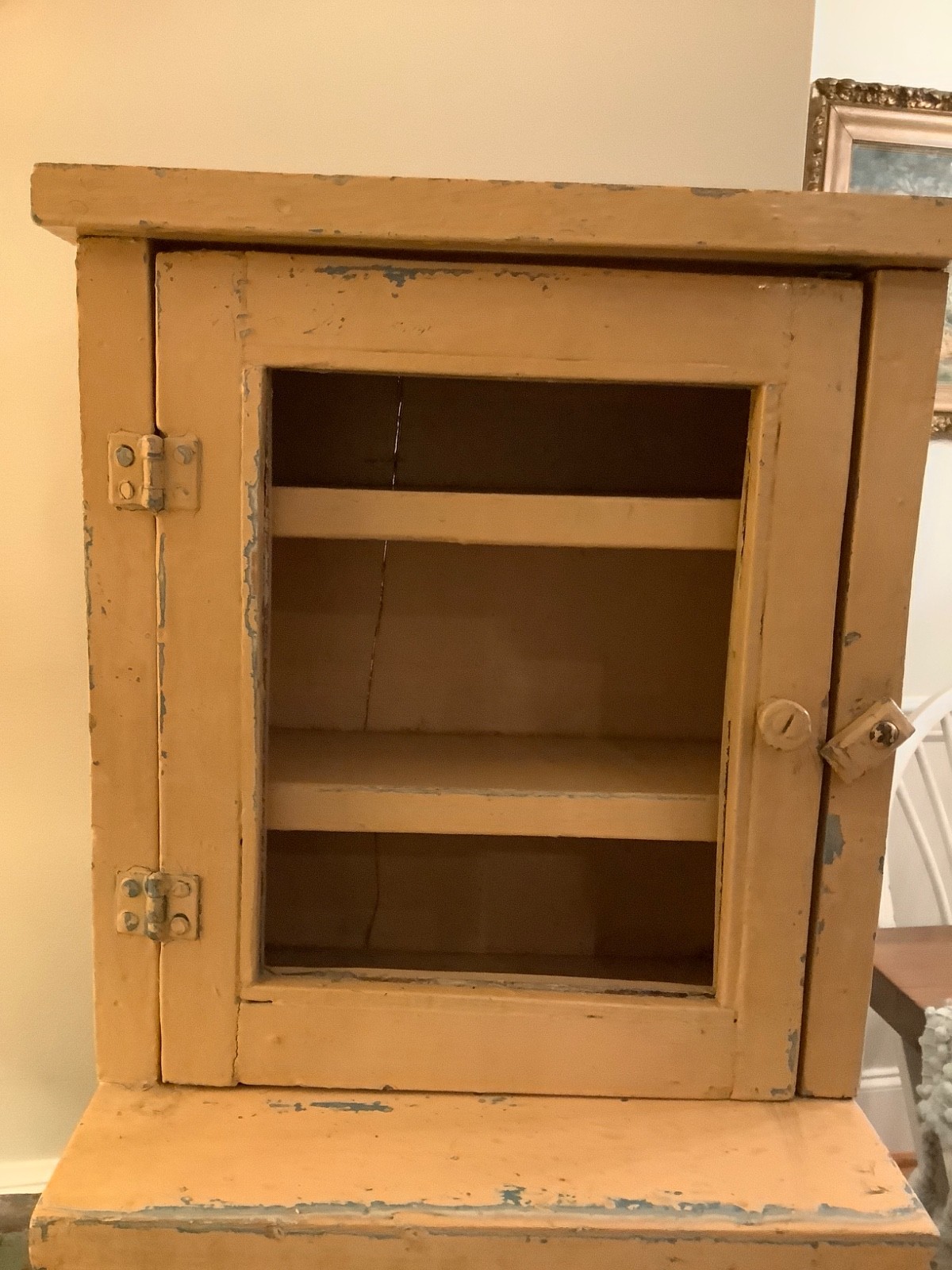PRIMITIVE Child’s Step Back Cabinet Handcrafted Early 25” Tall