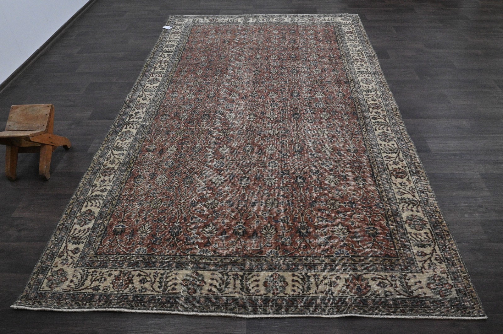 Oushak Turkish Vintage Rug 6×10 Kilim Rug Anatolian Handmade Boho Decor RED