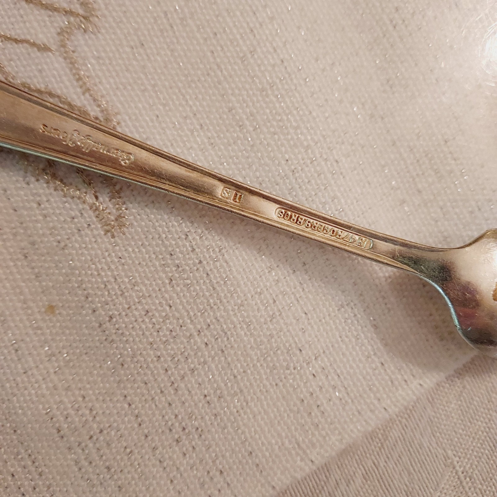 Vintage 1847 Rogers Eternally Yours Silver-Plated Small Sugar Condiment Spoon