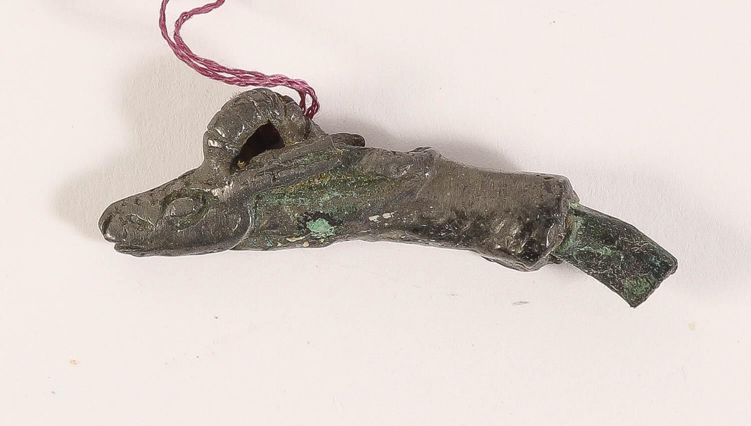 Anatolian silver stag head element from a Votive Vessel ca 12-5th century BC
