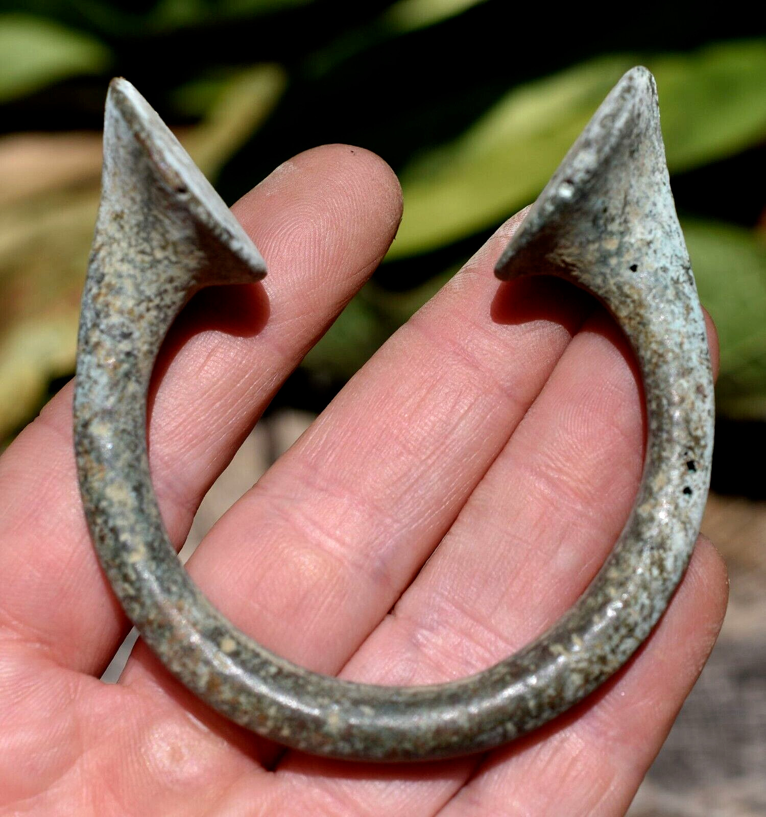 Antique Manilla Okpoho Style Metal Money Currency Bracelet, West African Trade