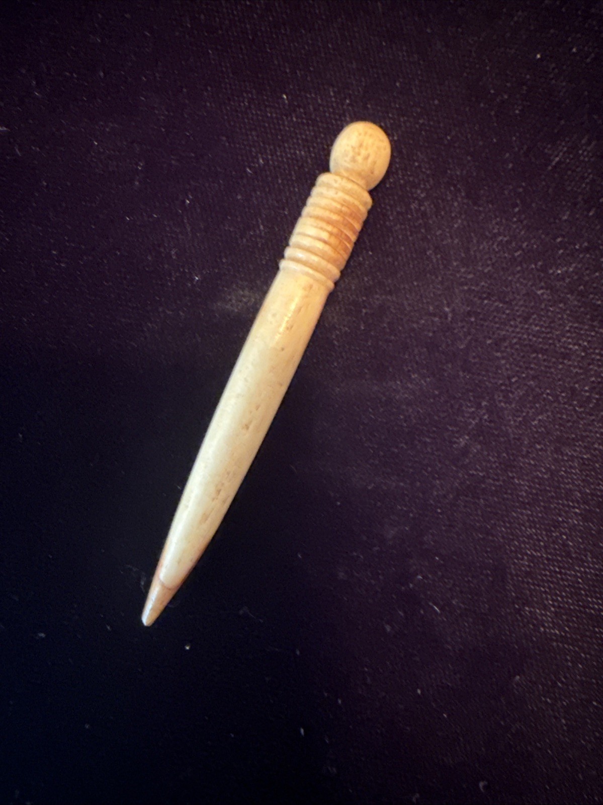 Vintage Sewing Awl Bodkin Bone 3″ Long Antique