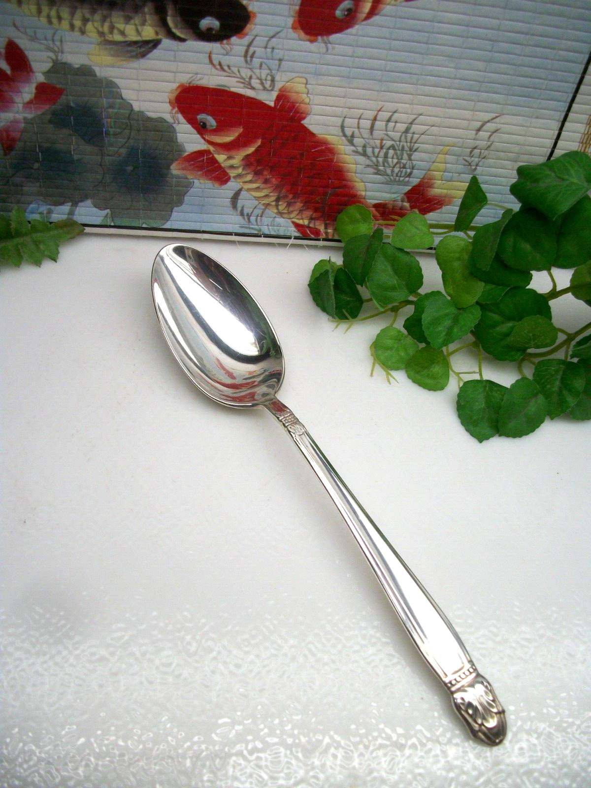 International Holmes Edwards DANISH PRINCESS Silverplate Solid Serving Spoon