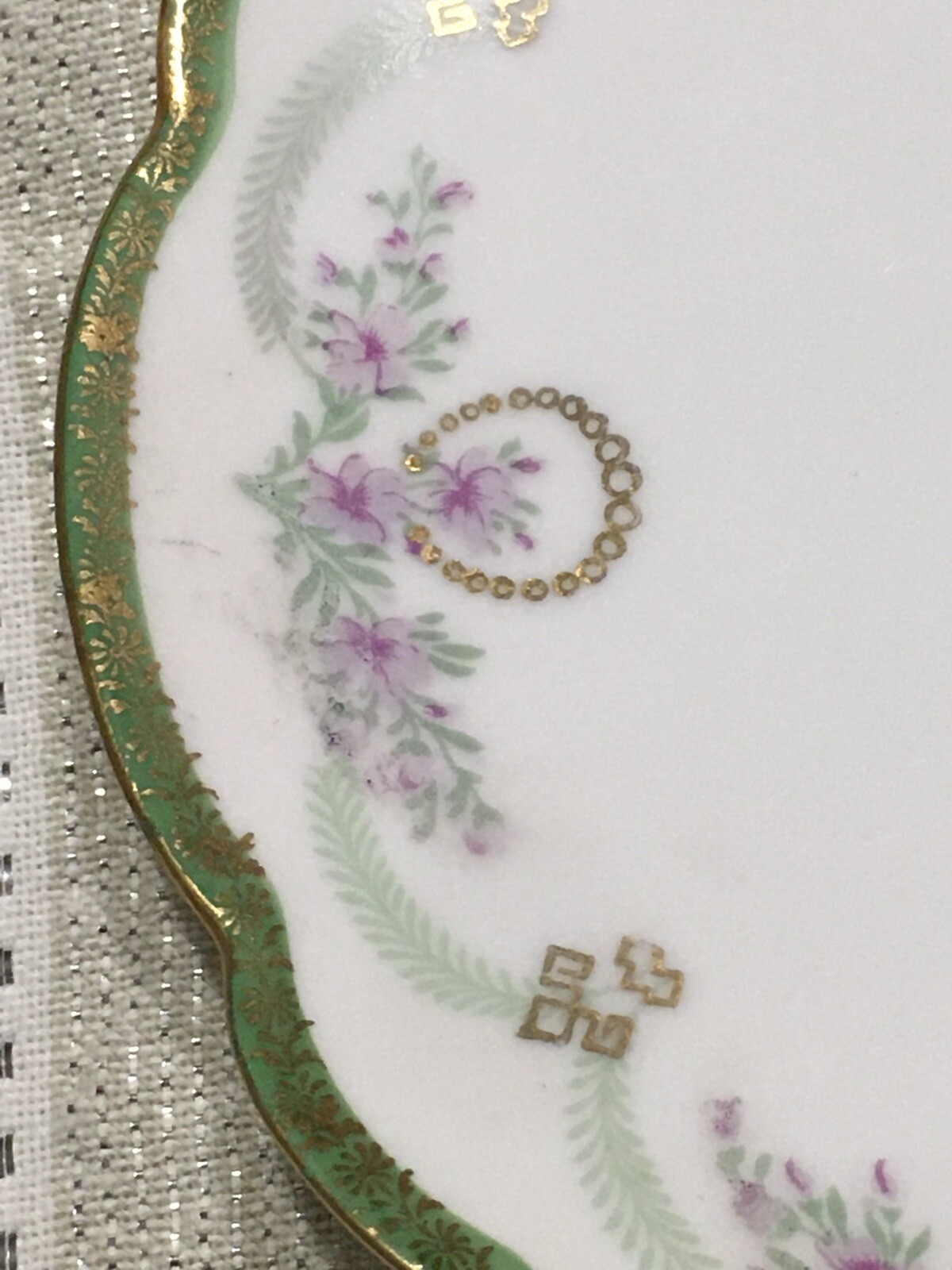 Bawo & Dotter Imperial Crown China Bread Plate 6” Scalloped Edge from Austria