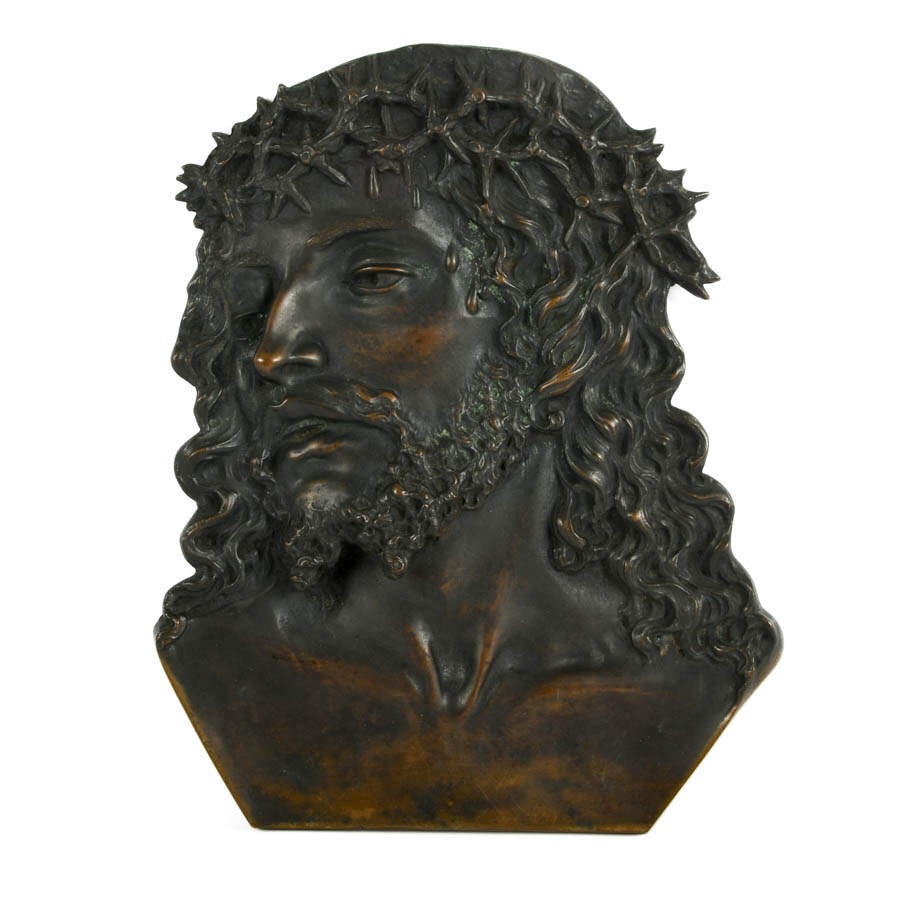 Bronze Christ Portrait Plaque