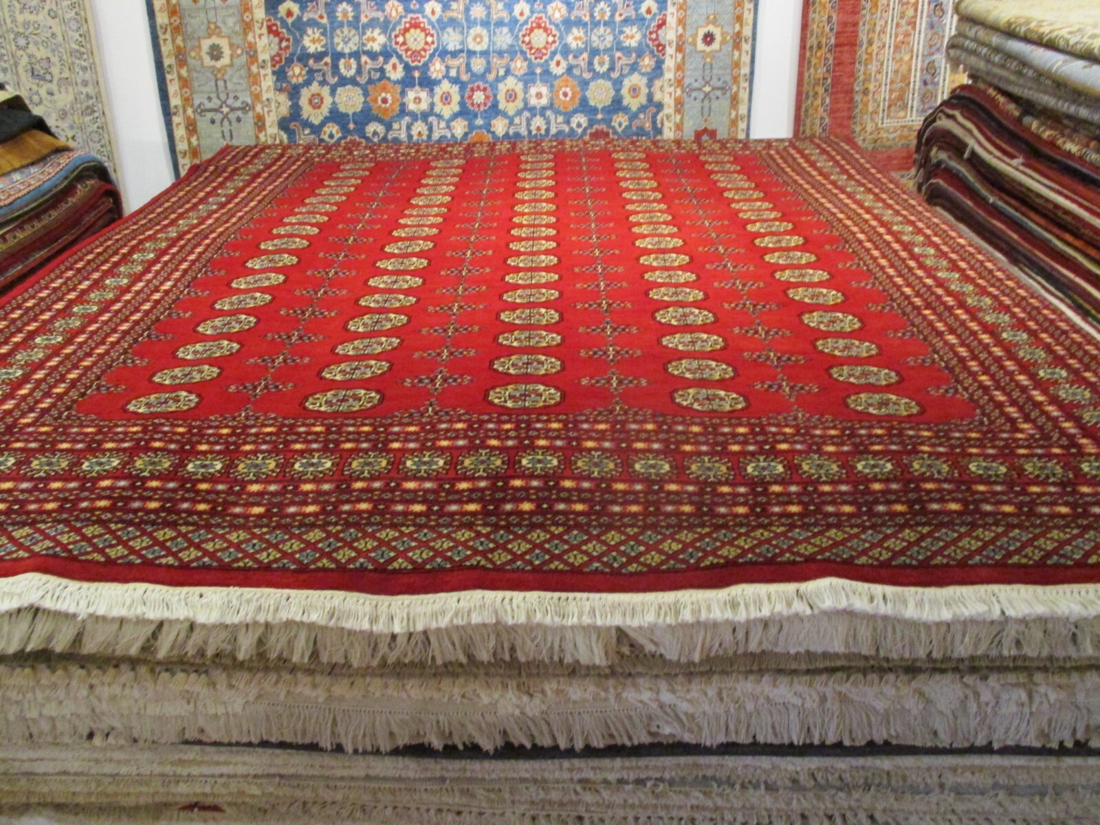 8’x10′ ALLOVER-PATTERN GEOMETRIC HANDMADE-TURKISH-KNOTTED FINE WOOL RUG 586229
