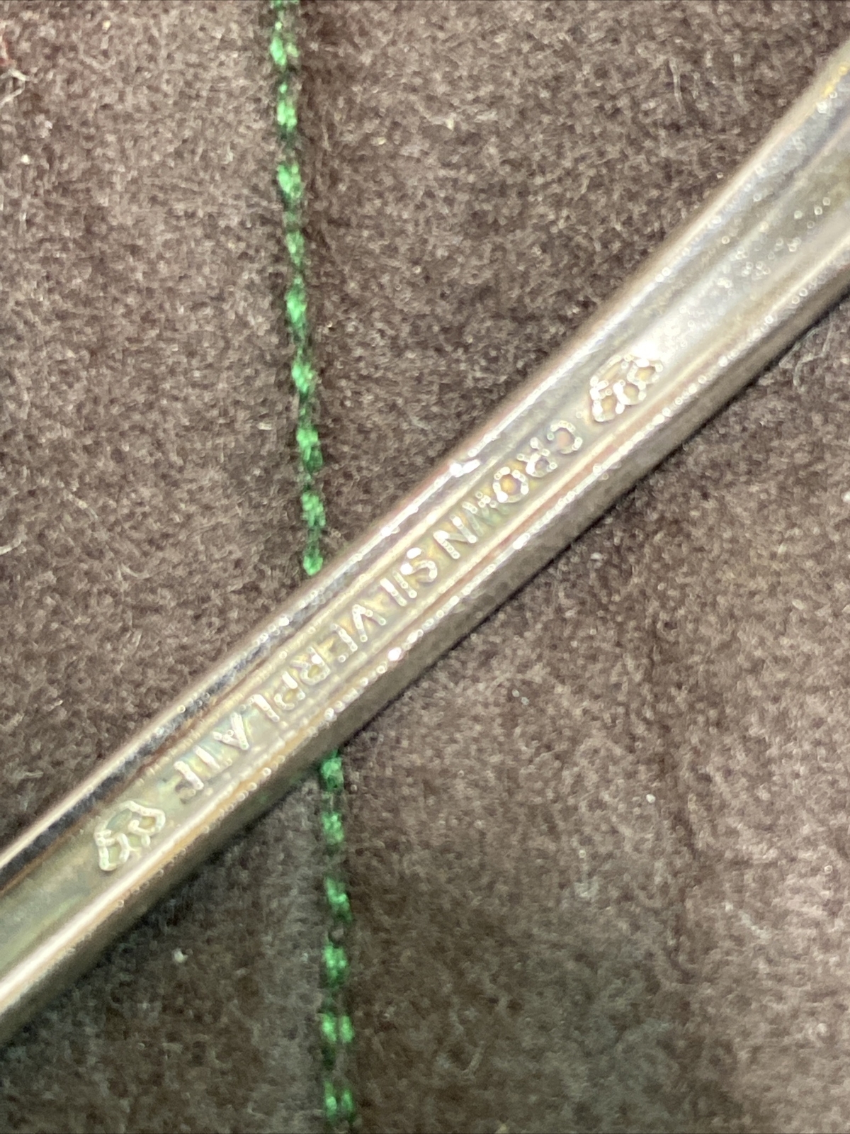 Crown Silverplate 1939 Radiance Pattern Long Handle Tea Spoon Sunday 7 3/4”