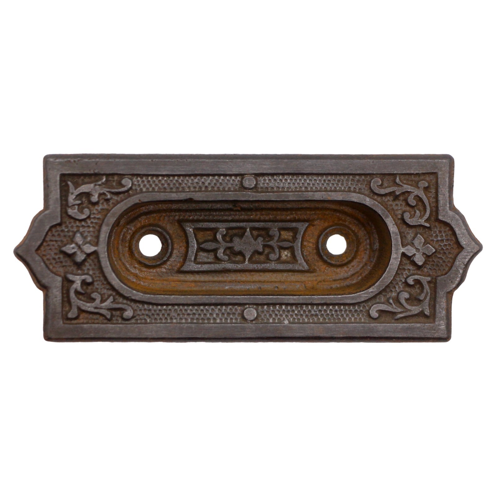 Antique Victorian Recessed Black Cast Iron Window Sash Lift
