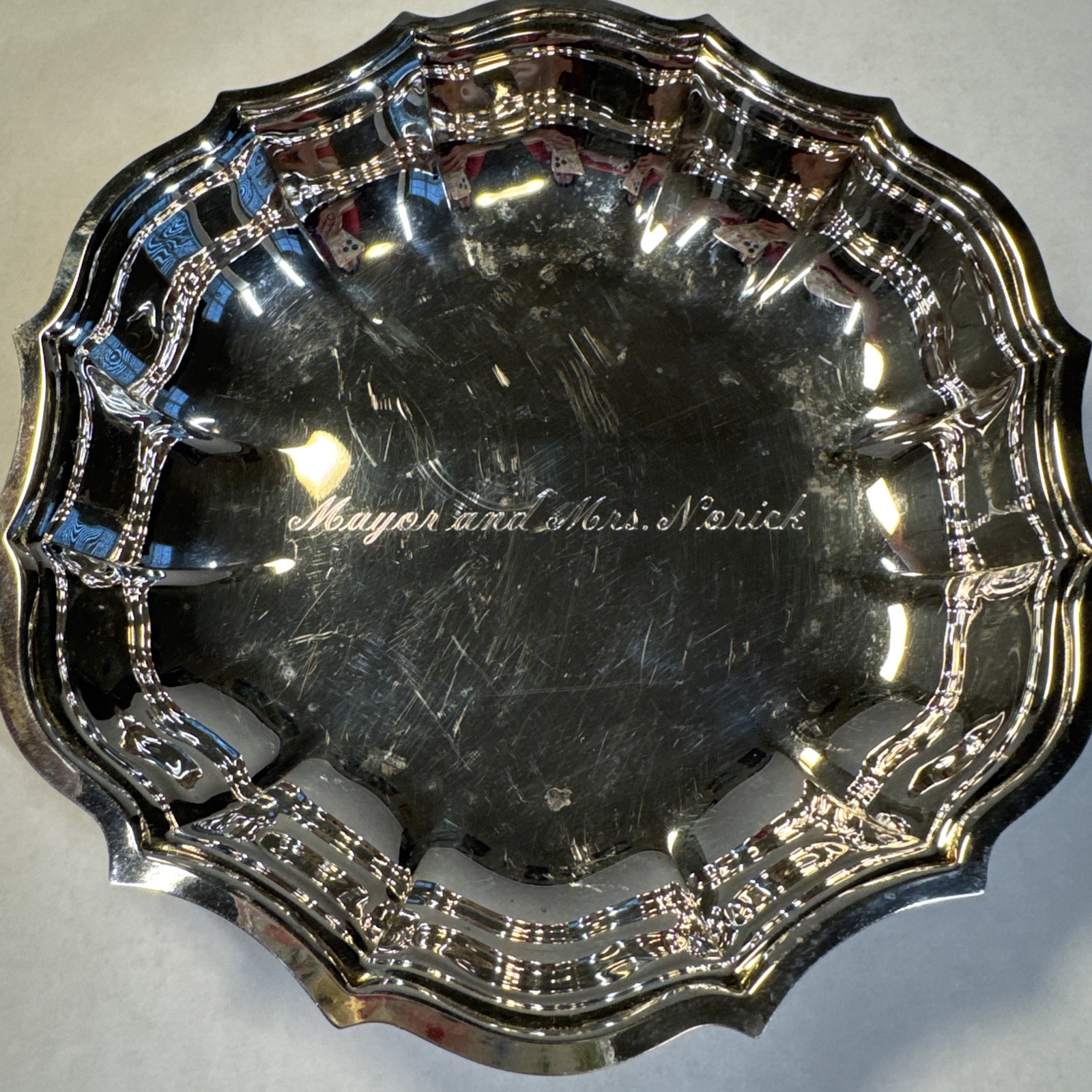 Chippendale International Silver Plated 5.5in-*Engraved Mayor of Oklahoma City*