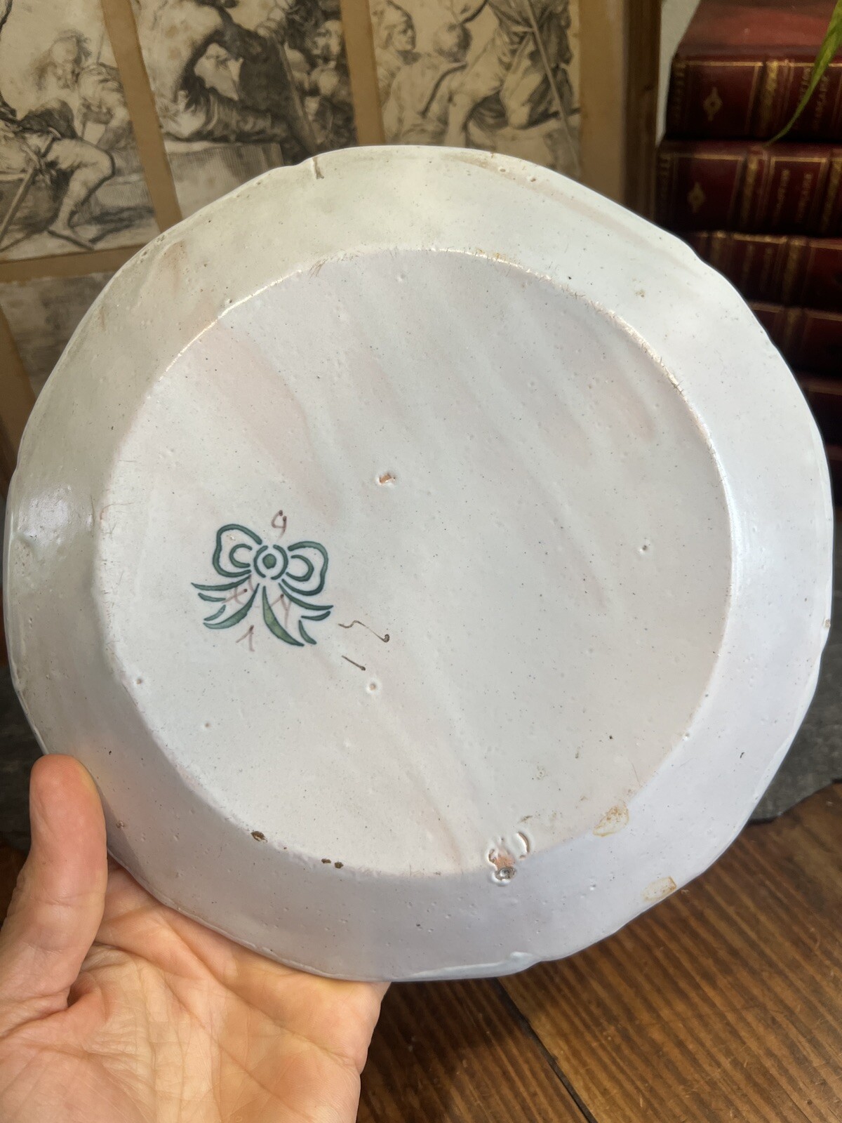 Painted Faience Plate Nevers Trousseau & Cie Character