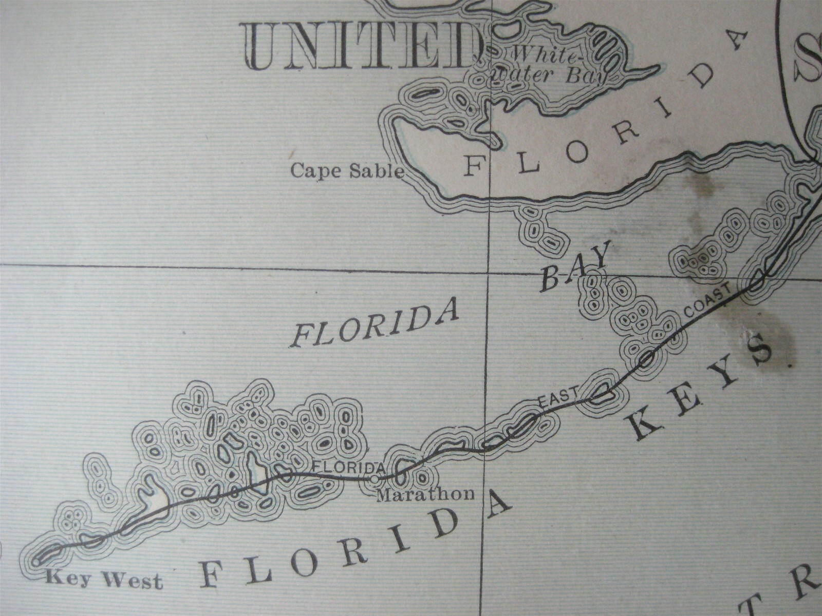 Original 1913 Large-Format Railroad Map CUBA Key West Havana Guantanamo Camagüey
