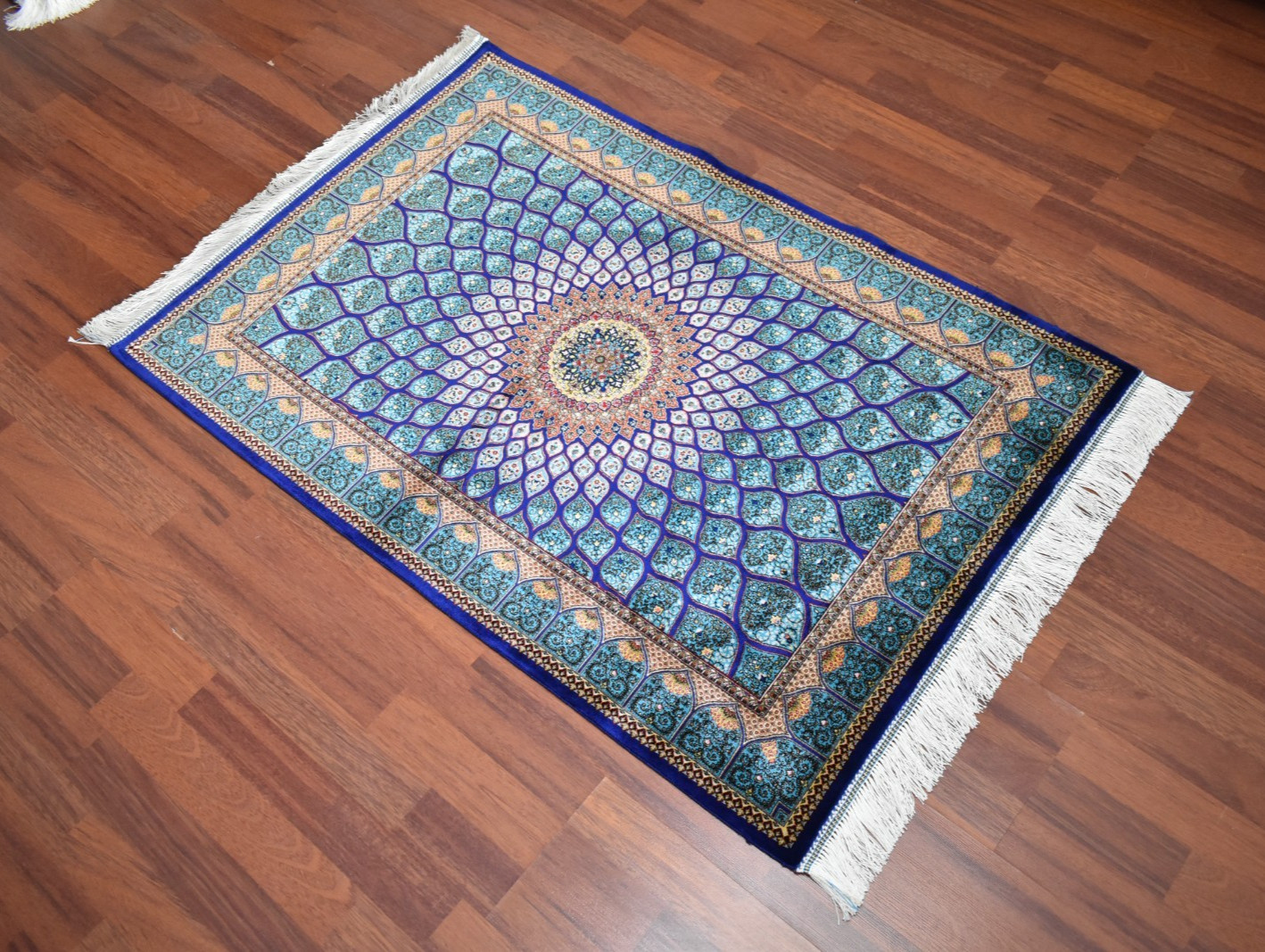 Silk Rug 100 % Bamboo Silk Rug 31” x 47” Home Decor Rug Small Bamboo Wall Rug
