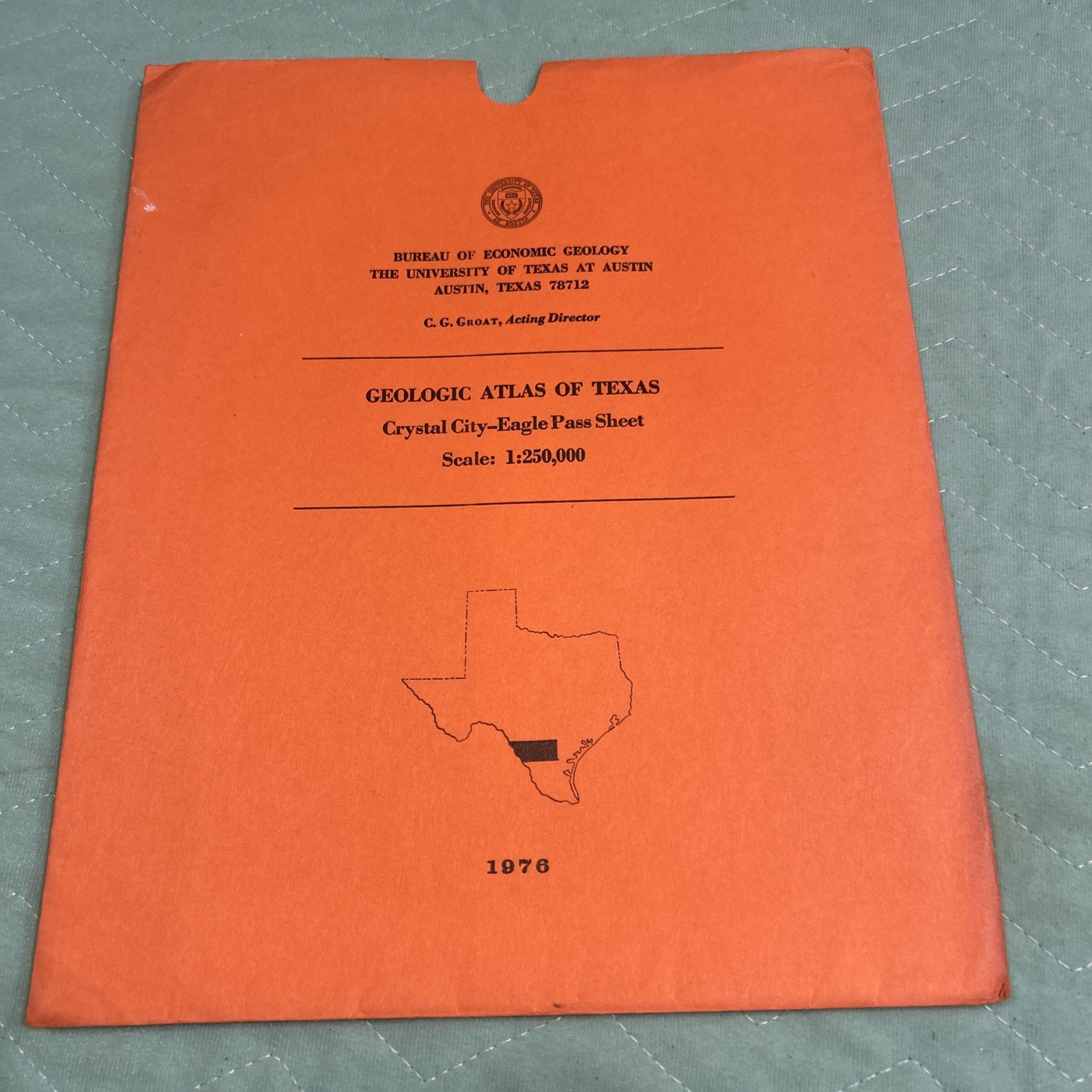 Geologic Atlas of Texas Crystal City-Eagle Pass ONLY Geologic Map 1976