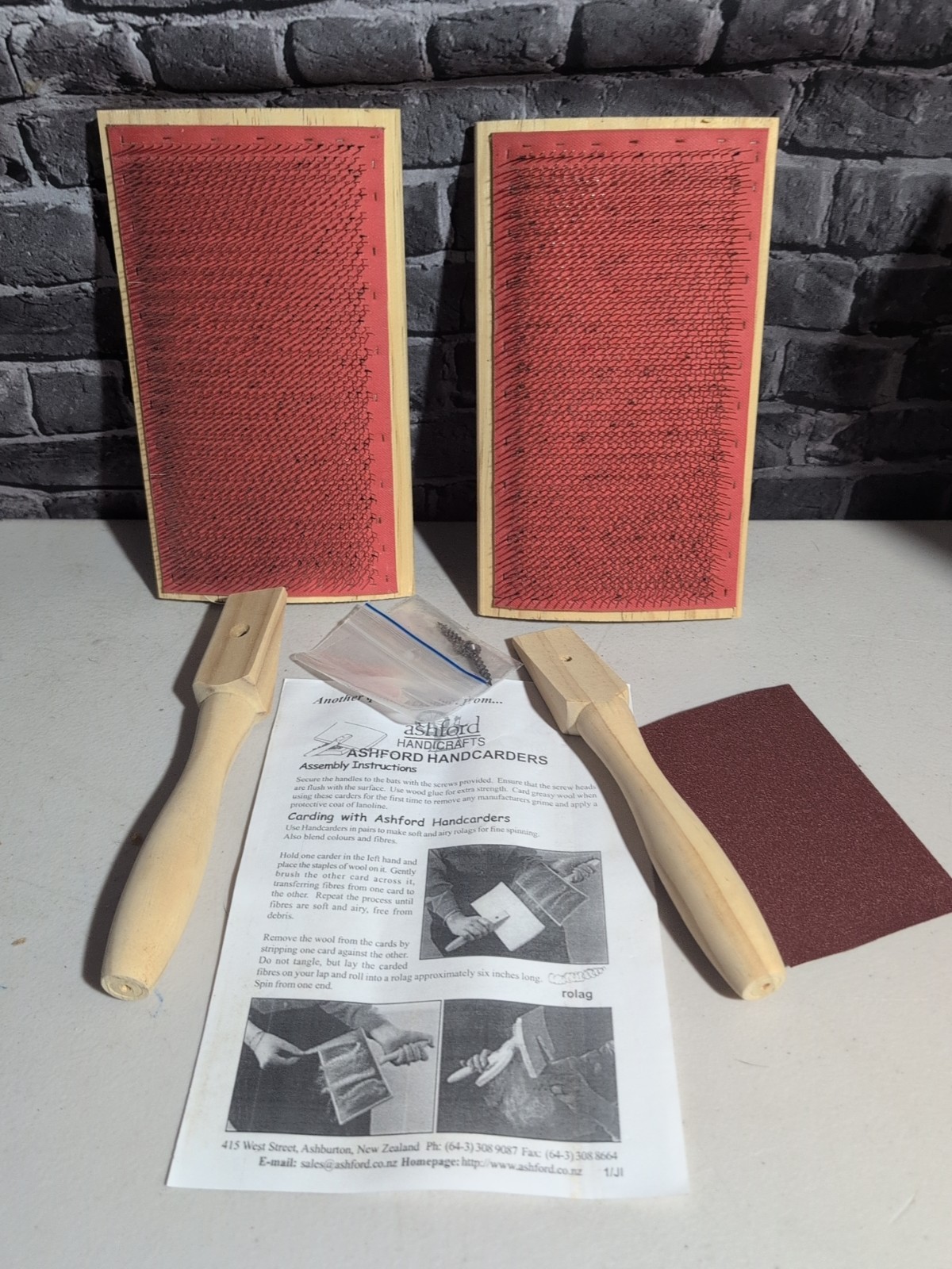 Ashford Superfine Hand Carders 72 point. VTG. new in box. O9