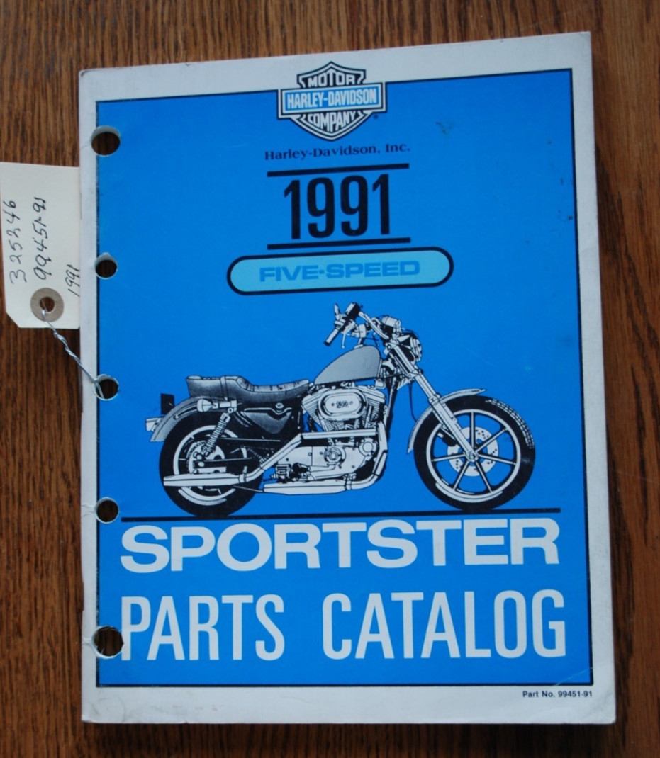 HARLEY DAVIDSON 1991 FIVE SPEED SPORTSTER PARTS CATALOG