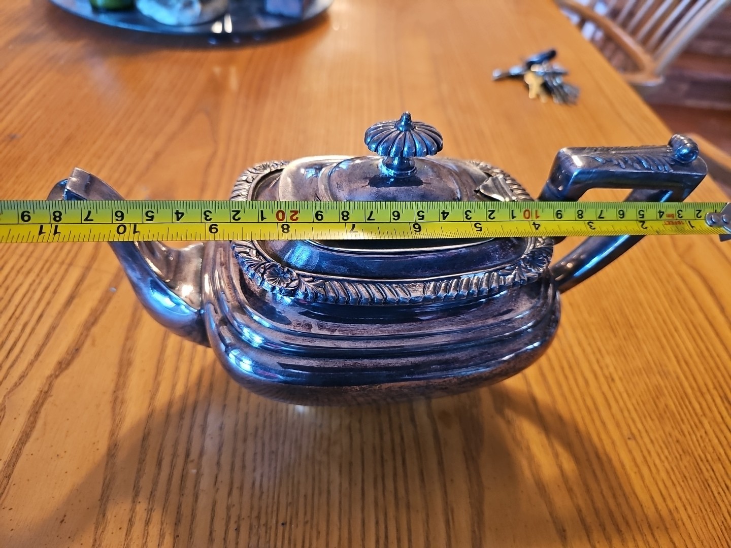 Wallace Bros. Silver Silverplate Teapot EPNS N6724 7