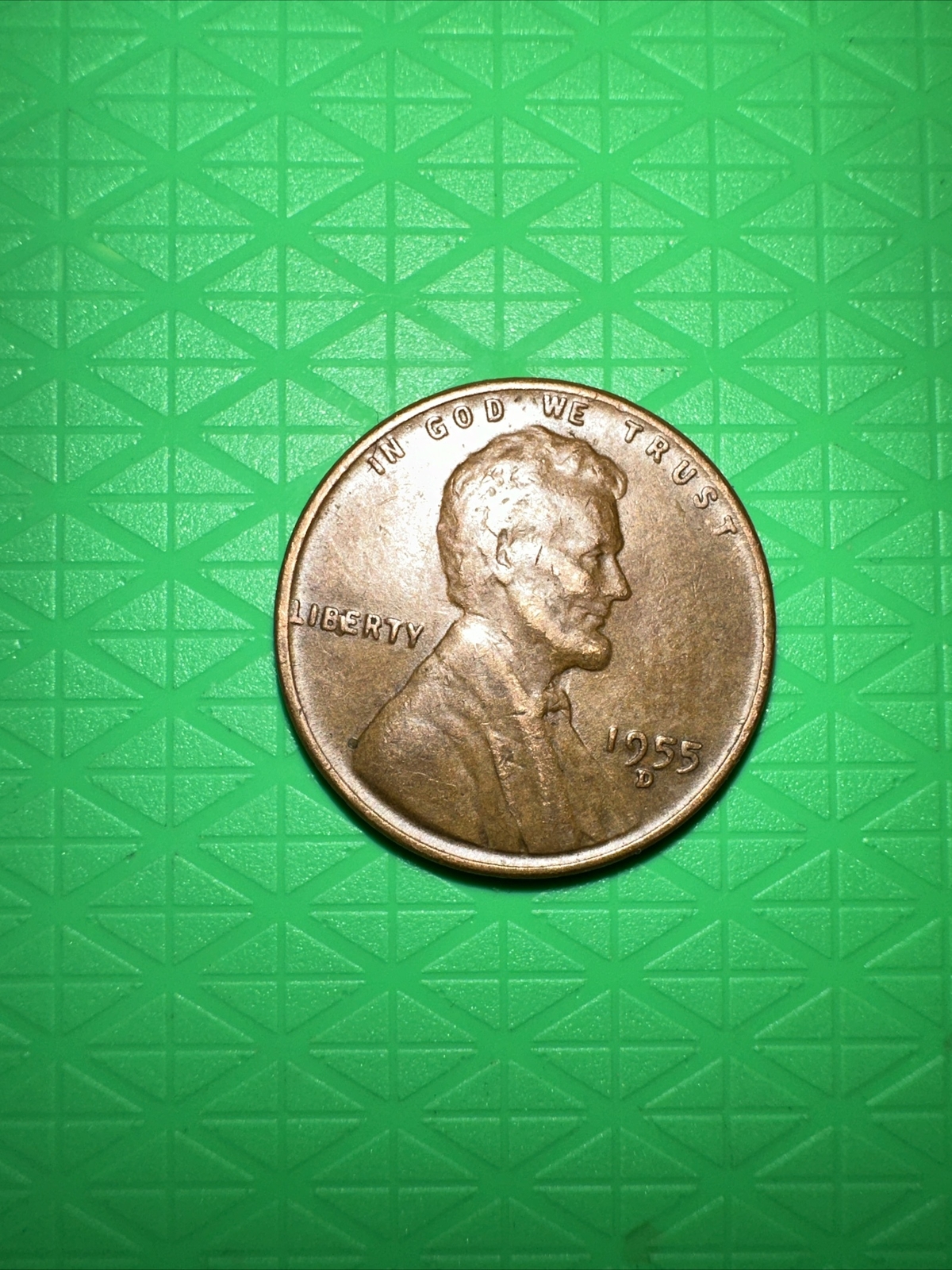 1955D Lincoln Wheat Penny With A Die Chip “BIE Error” #ebtjs-004