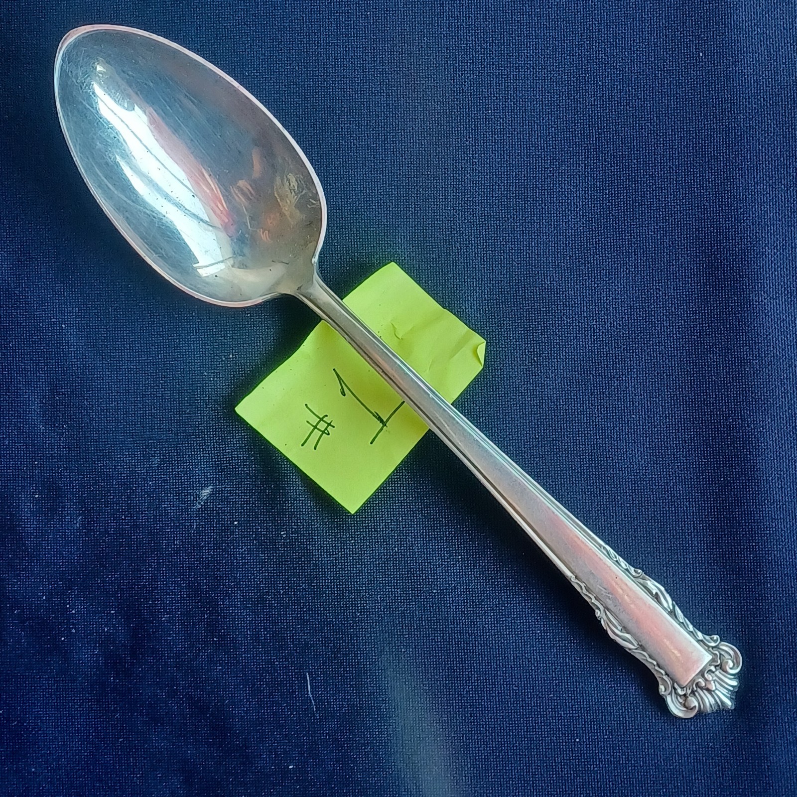 English Shell by Lunt RLB Sterling Silver Large Serving Spoon 8 1/4″ long